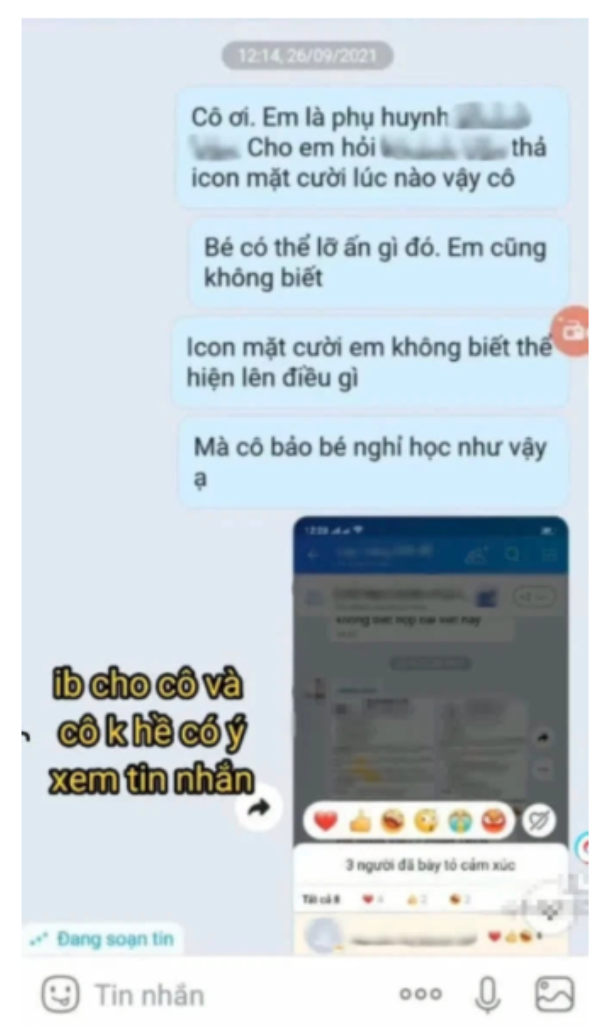 Bé gái thả nhầm icon vào tin nhắn của cô giáo liền bị 'bêu tên' trong group chat và dọa cho nghỉ học Ảnh 2