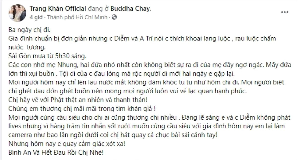 Sao Việt duy nhất đến tận nhà Phi Nhung trong buổi cầu siêu, tiết lộ mâm cơm cúng giản dị mà xúc động Ảnh 2