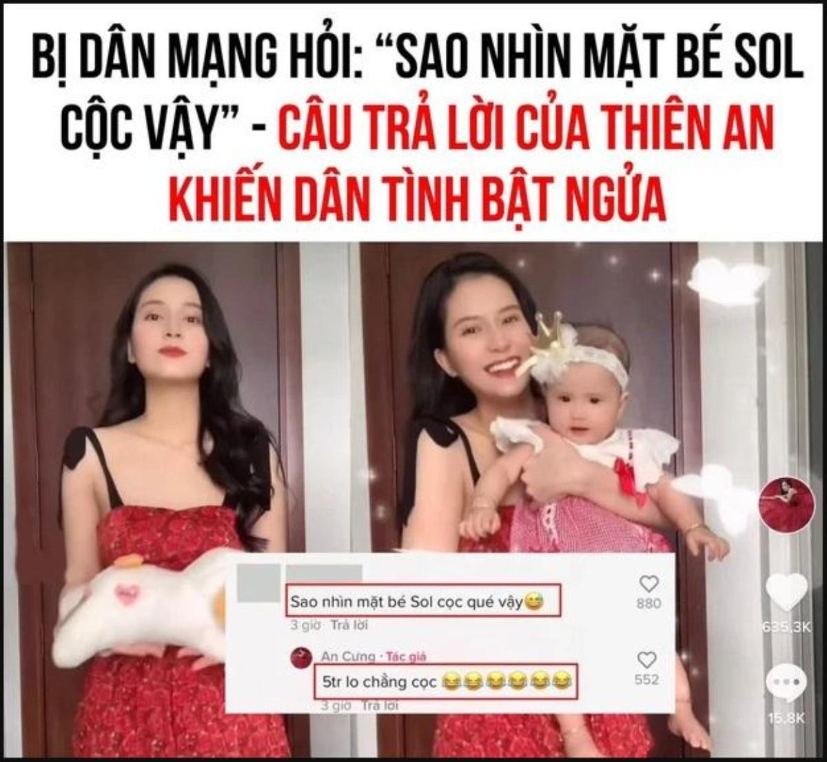 Xôn xao bình luận Thiên An 'khịa' ai đó mỗi tháng chu cấp 5 triệu nên con gái 'mặt cộc', thực hư thế nào? Ảnh 1