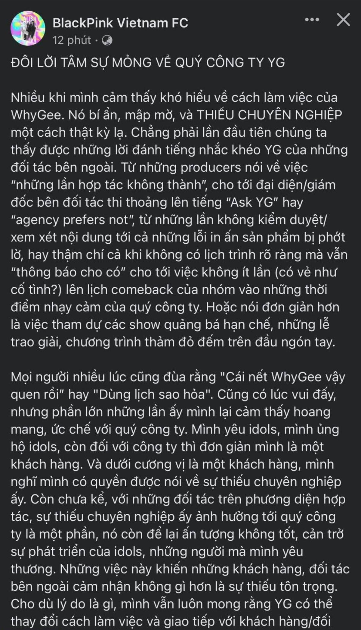 Fandom BlackPink Việt Nam bất mãn về cách làm việc của YG Entertainment: Mập mờ và thiếu chuyên nghiệp Ảnh 10