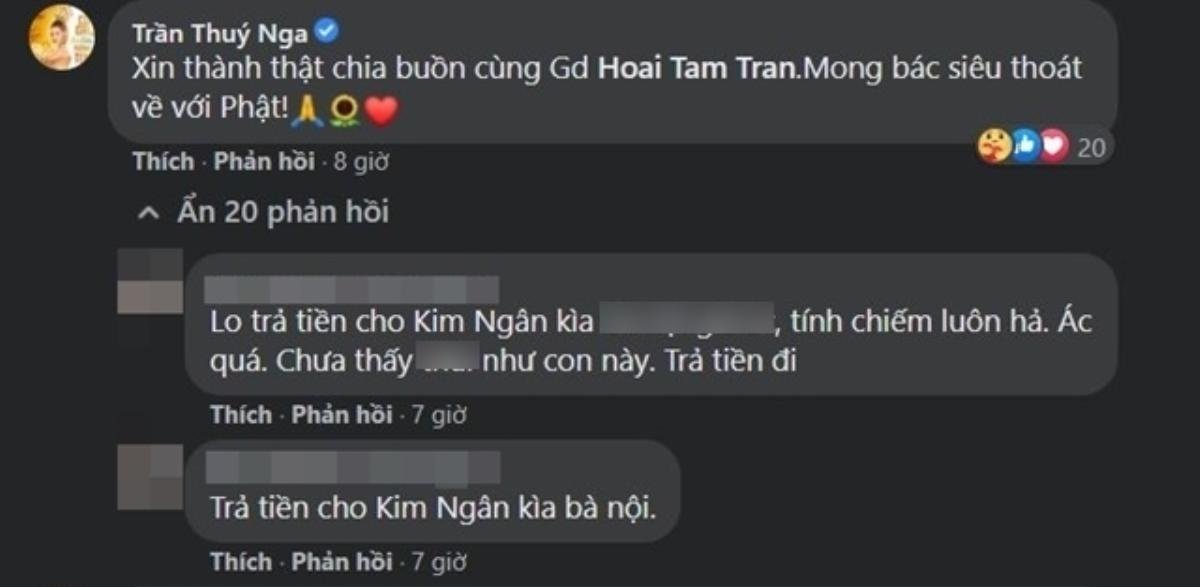 Thúy Nga cãi tay đôi với anti-fan vì bị đòi lại tiền từng ủng hộ Kim Ngân, chuyện gì đây? Ảnh 1