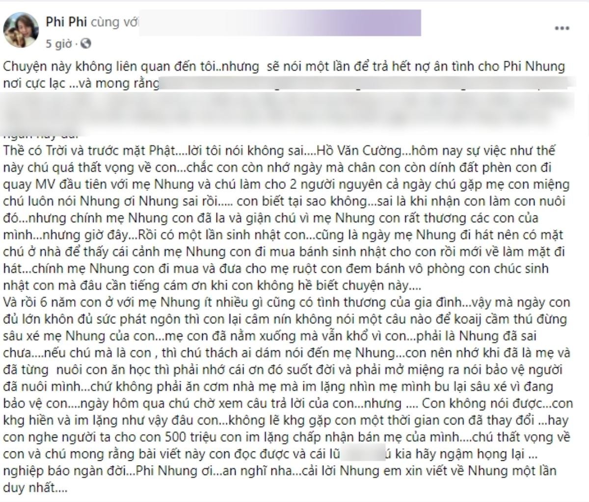 Bạn thân cố ca sĩ Phi Nhung mắng Hồ Văn Cường: 'Mẹ con đã nằm xuống mà vẫn khổ vì con' Ảnh 2