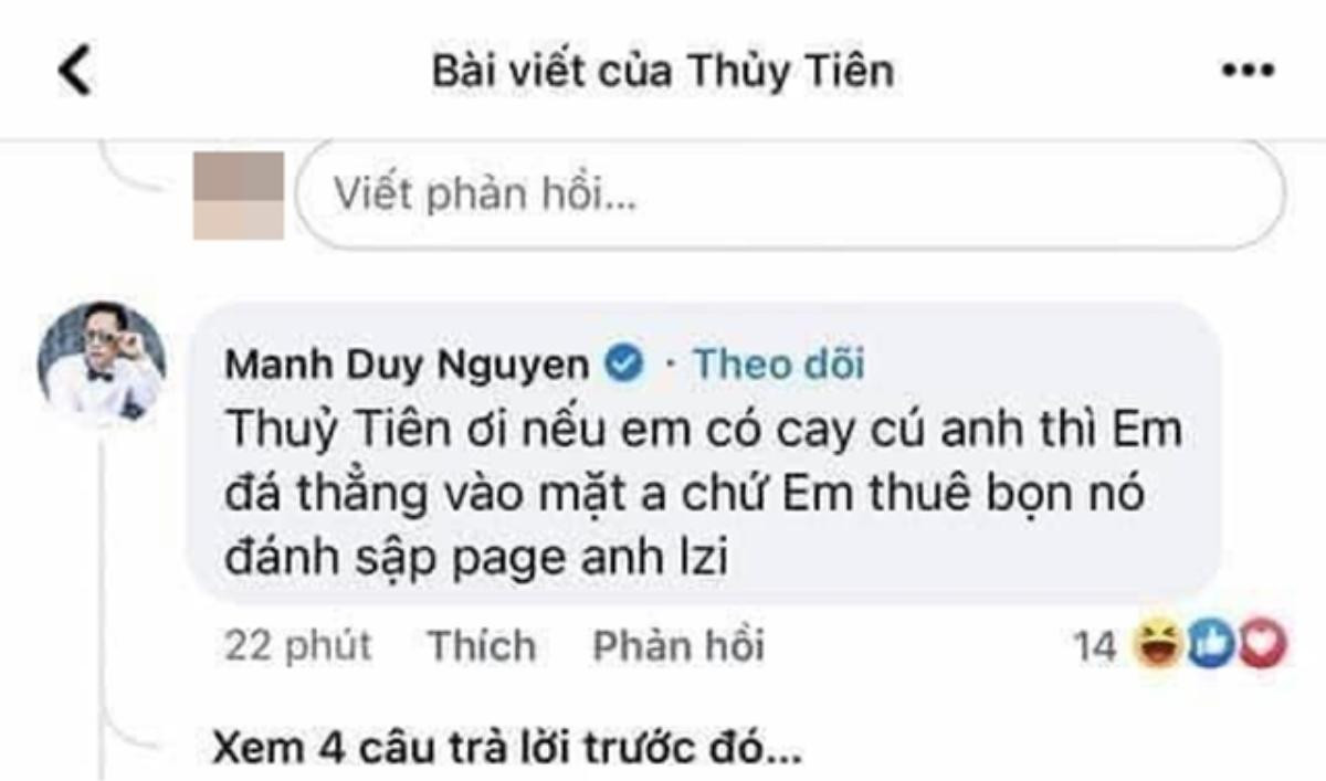 Duy Mạnh nói gì sau khi xuất hiện loạt bình luận tố Trấn Thành, Thủy Tiên thuê người đánh sập fanpage? Ảnh 3