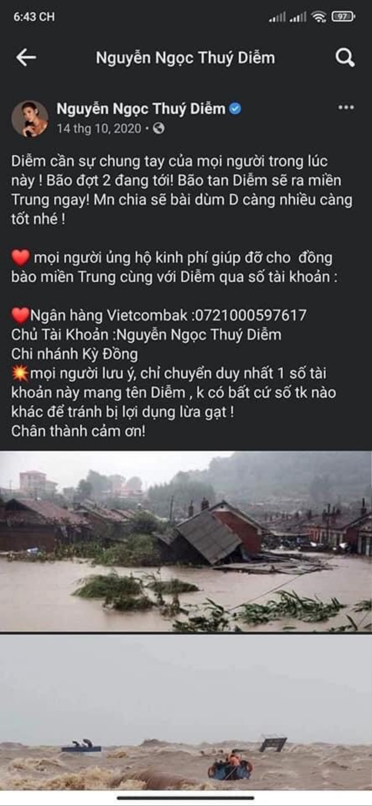 Bị bà Phương Hằng 'réo tên' vào lùm xùm kêu gọi quyên góp, diễn viên Thúy Diễm lên tiếng phản hồi Ảnh 2