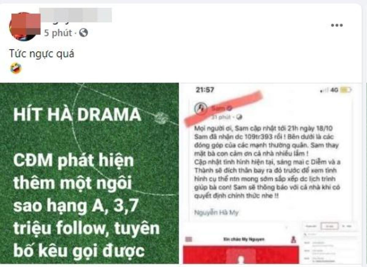 Phía Sam phản hồi lý do xoá bài kêu gọi từ thiện, có liên quan đến vợ chồng Thuý Diễm - Lương Thế Thành Ảnh 3