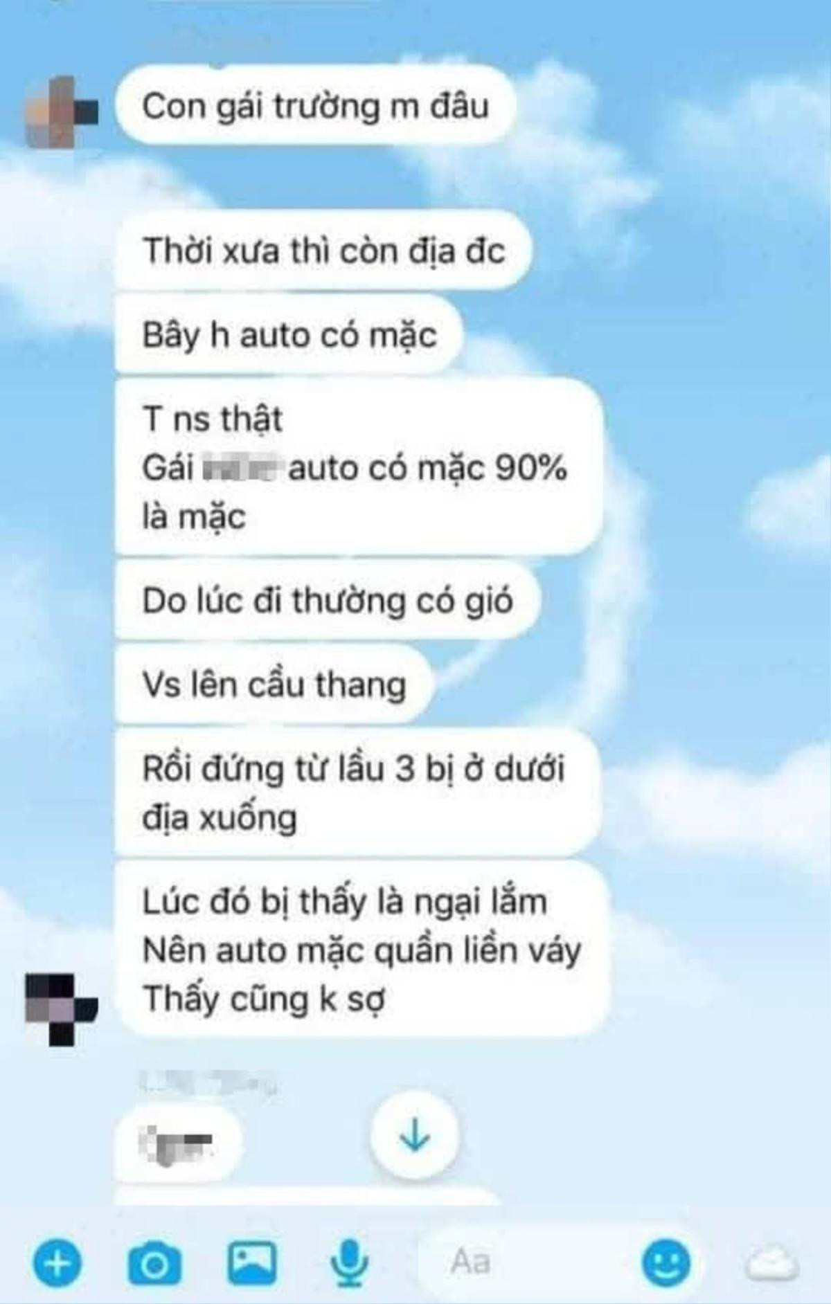 Nhóm nam sinh cấp 3 lập nhóm chat bày cách để 'địa hàng' các bạn nữ mặc váy gây xôn xao Ảnh 3