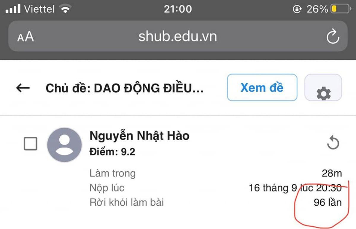 Nam sinh thi online chỉ trong 17 phút, lúc nộp bài mới ngã ngửa khi thấy thông báo của giáo viên Ảnh 3