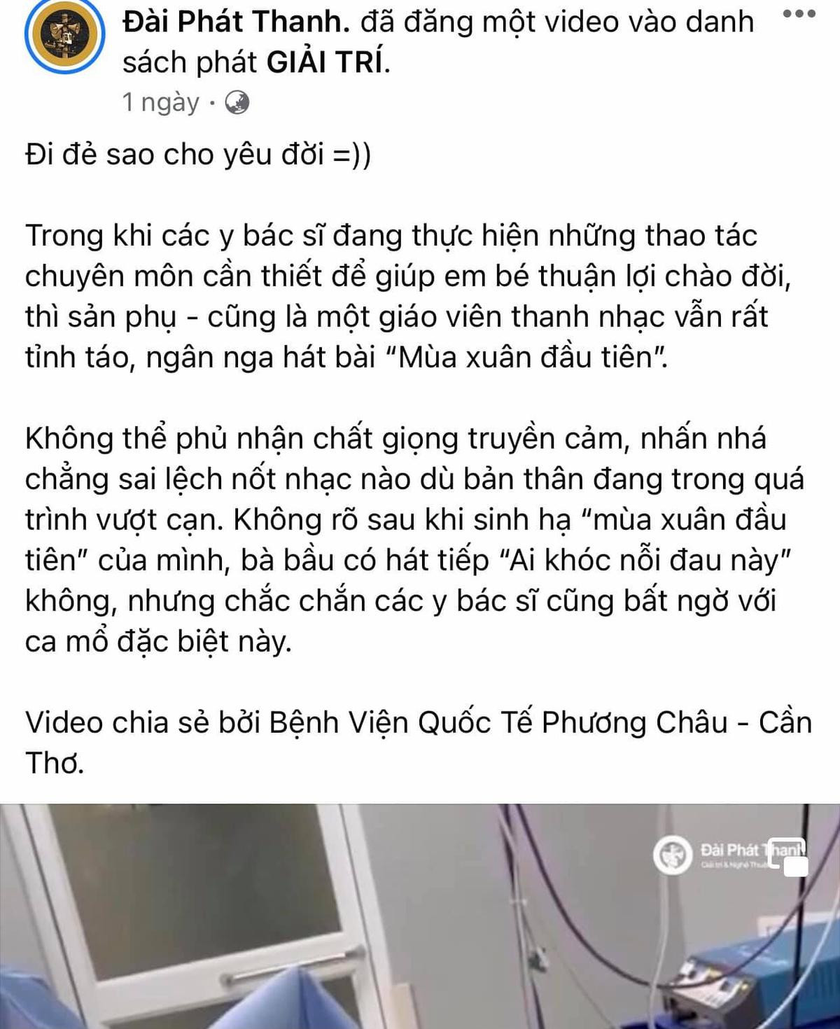 Sản phụ đang mổ bắt con vẫn ngêu ngao hát vang phòng sinh khiến dân tình rần rần ngưỡng mộ Ảnh 1