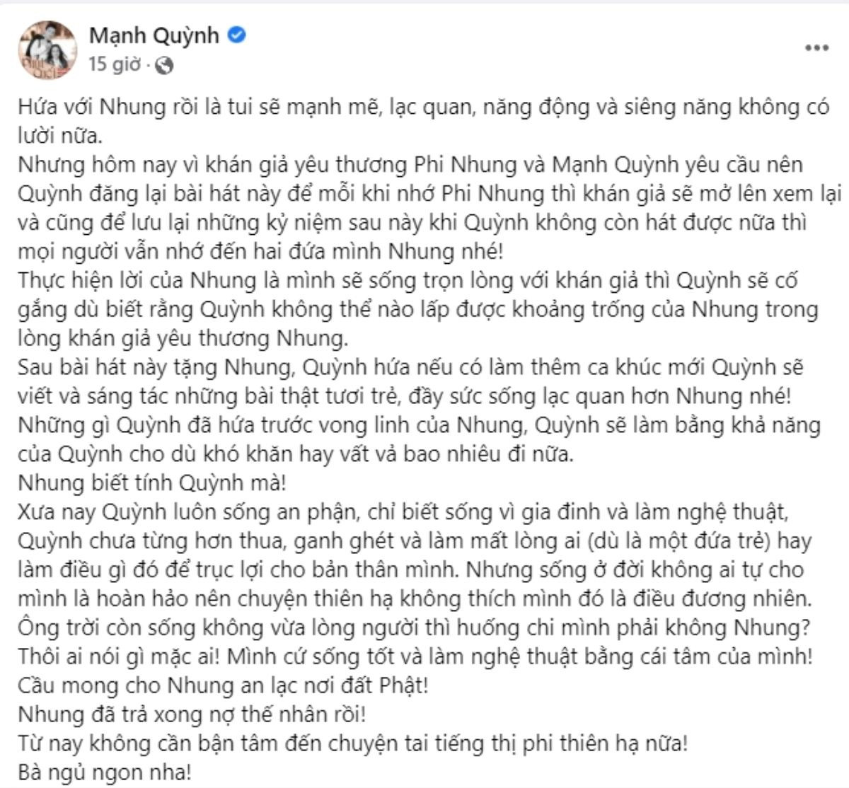 Mạnh Quỳnh lên tiếng sau khi bị netizen réo tên đòi kiện 'ai đó' thay Phi Nhung Ảnh 2