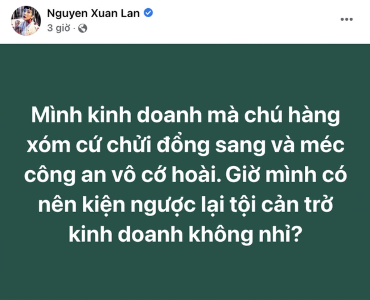 Bị hàng xóm báo công an bắt Xuân Lan, nàng siêu mẫu dọa kiện ngược lại hàng xóm Ảnh 2