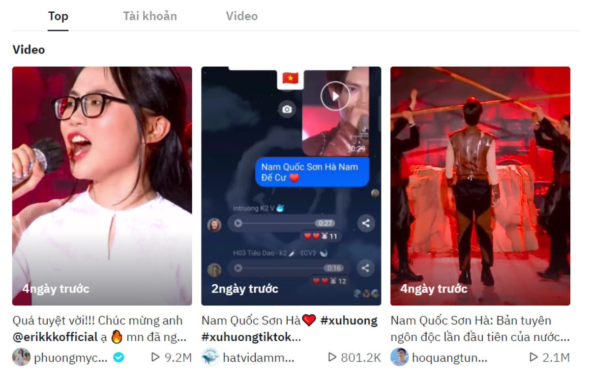 Nam Quốc Sơn Hà của Erik và Phương Mỹ Chi 'làm mưa làm gió' khắp TikTok: Dân mạng đua nhau cover Ảnh 5