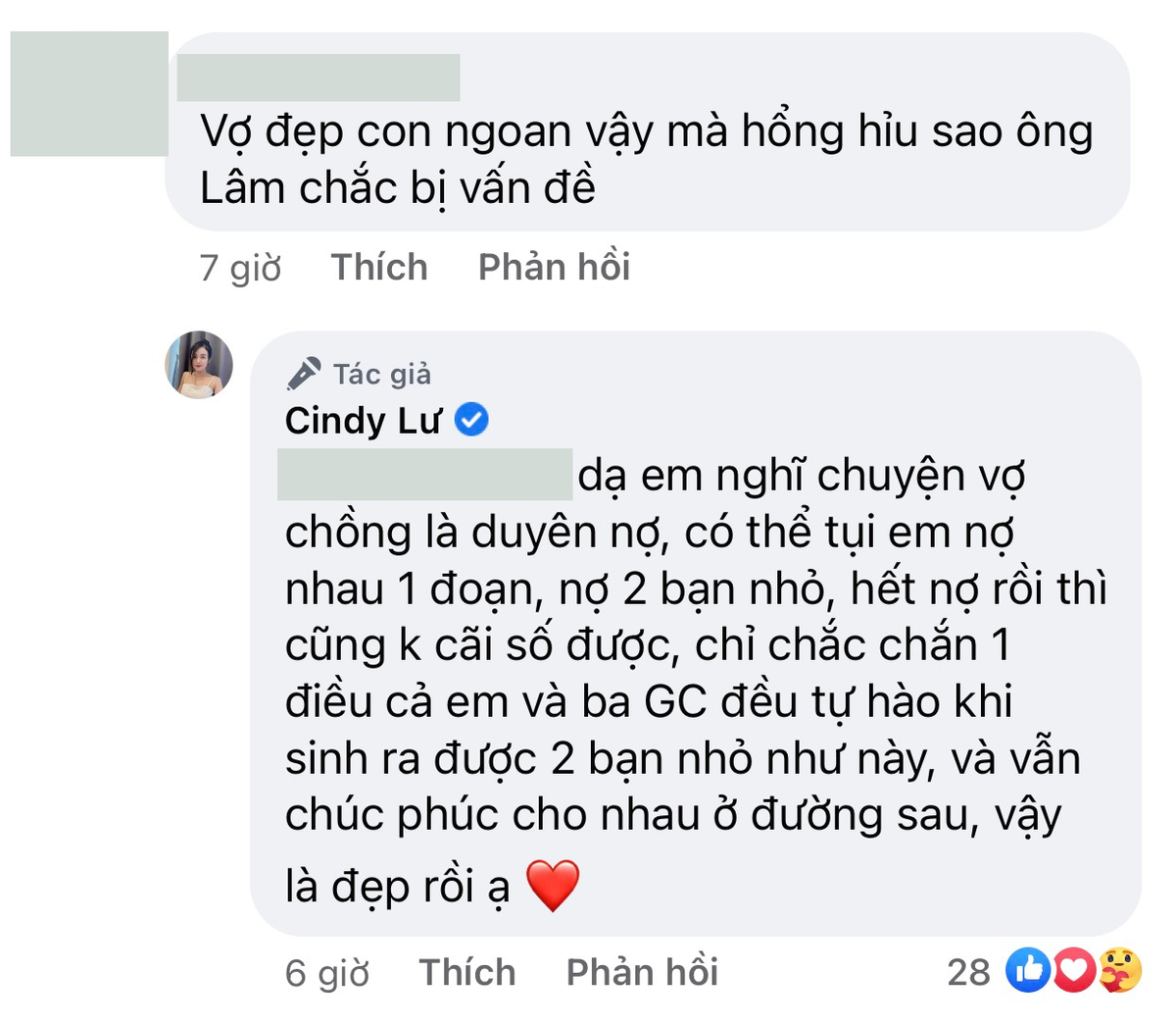 Cindy Lư nói một câu khiến fan ấm lòng khi Hoài Lâm công khai 'kết hôn' với tình trẻ Ảnh 2