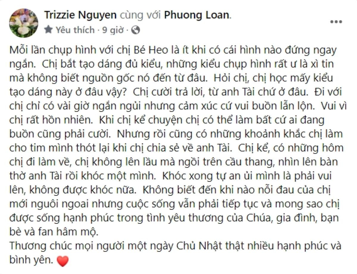 Ca sĩ Phương Loan chưa nguôi ngoai sự ra đi của ông xã Chí Tài: Đi làm về cứ nhìn bàn thờ chồng rồi khóc Ảnh 1