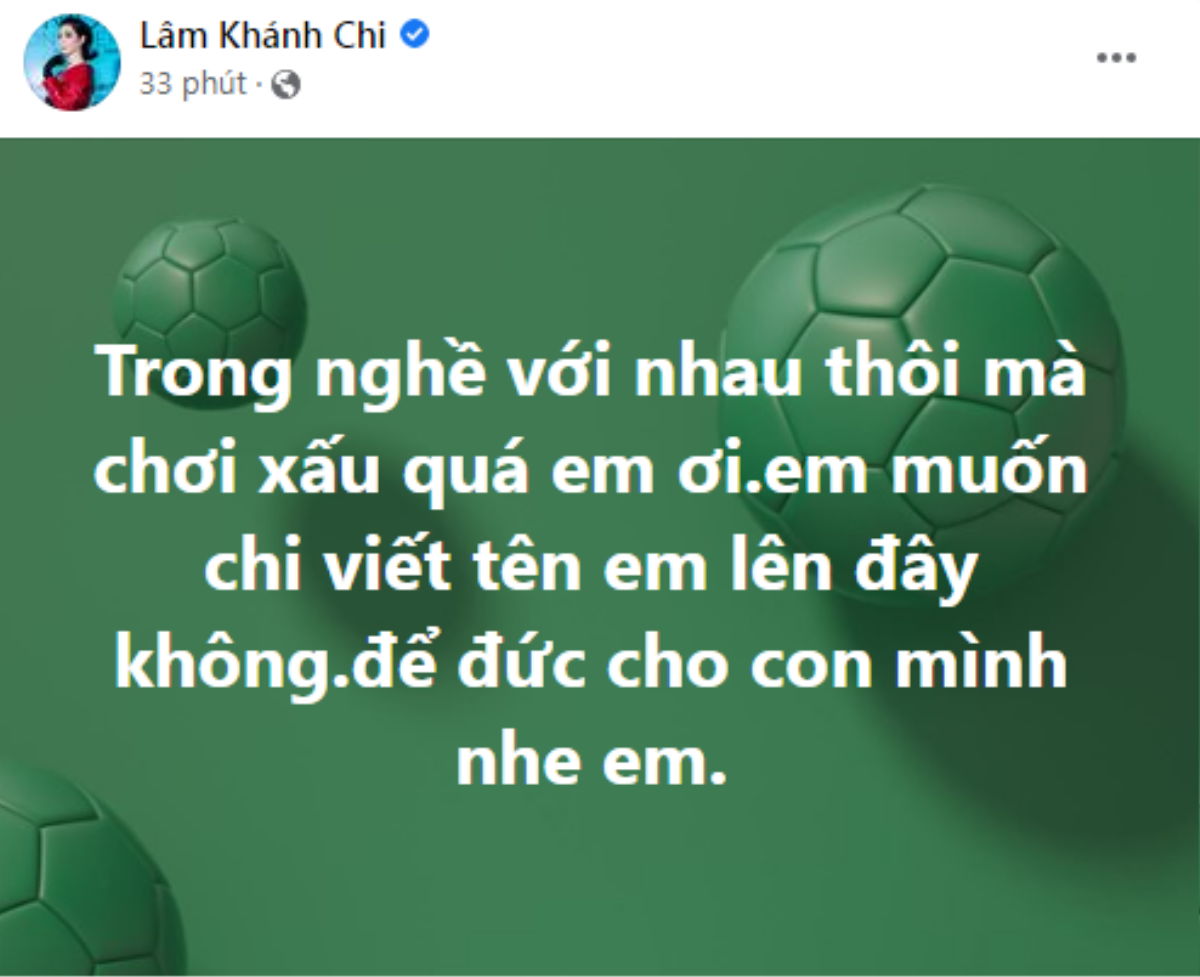 Bài đăng của Lâm Khánh Chi.