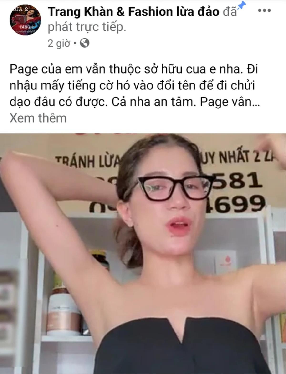 Trang Khàn đang livestream thì bị rơi mất răng giả, phải tìm quanh nhà Ảnh 3