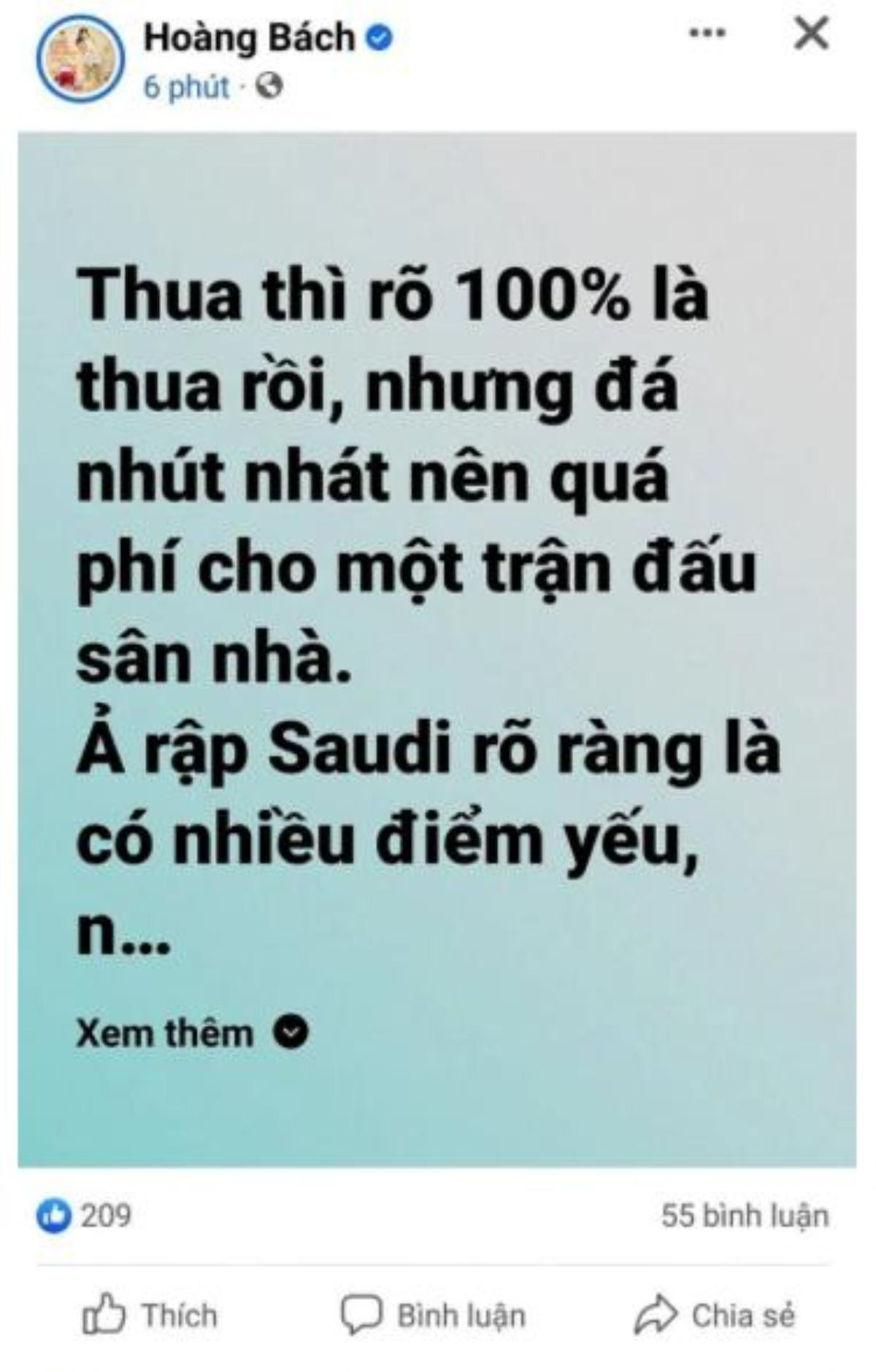 Ca sĩ Hoàng Bách đính chính về phát ngôn chê bai đội tuyển Việt Nam Ảnh 2