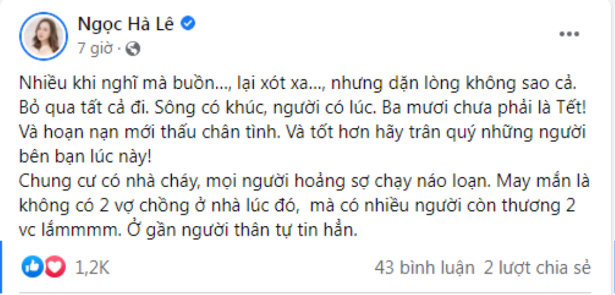 Nửa đêm, bà xã Công Lý thông báo cháy chung cư, buồn vì hoạn nạn mới thấu chân tình Ảnh 1