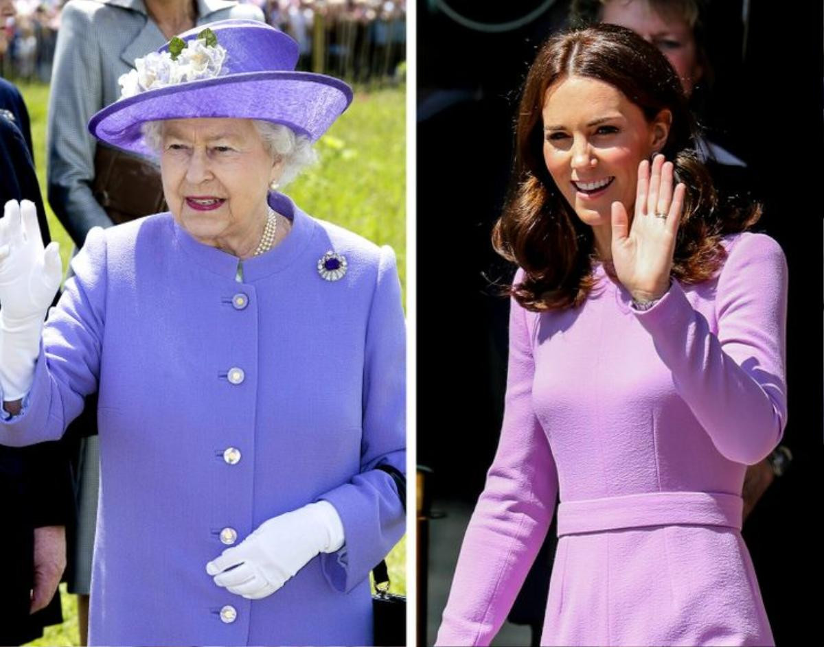 Không hổ danh cháu dâu mẫu mực, Kate Middleton liên tục mặc đồ giống Nữ hoàng Elizabeth Ảnh 1