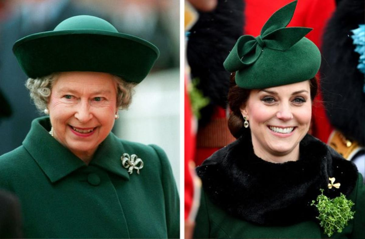 Không hổ danh cháu dâu mẫu mực, Kate Middleton liên tục mặc đồ giống Nữ hoàng Elizabeth Ảnh 13