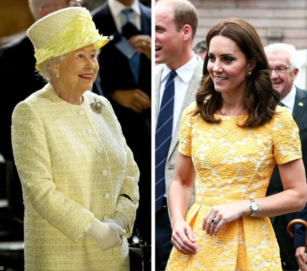 Không hổ danh cháu dâu mẫu mực, Kate Middleton liên tục mặc đồ giống Nữ hoàng Elizabeth Ảnh 6