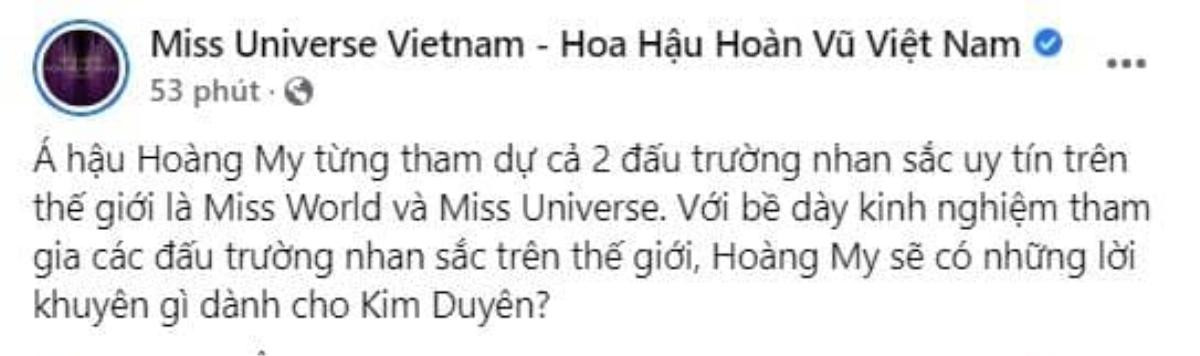 Fanpage Hoa hậu Hoàn vũ đăng sai tin về Á hậu Hoàng My, một người đẹp bất ngờ được nhắc tên Ảnh 6