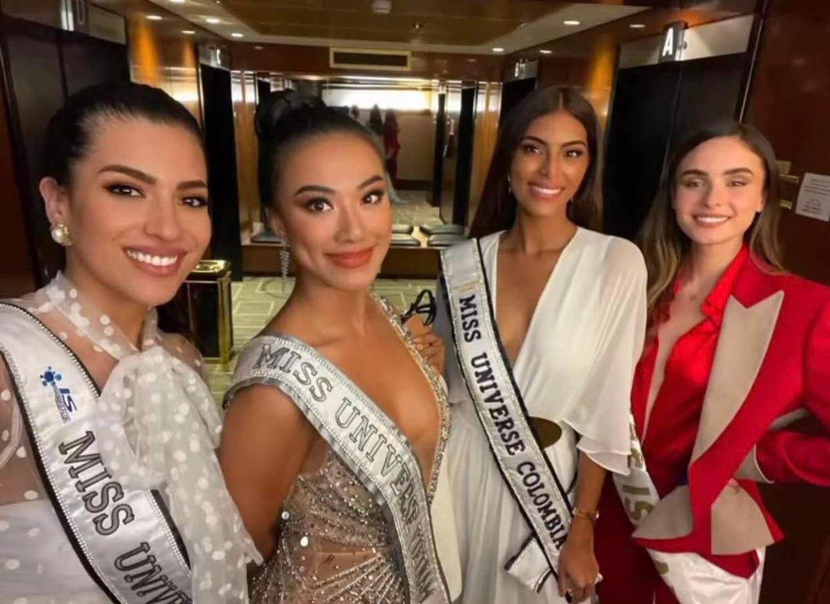 Đi ăn tối thôi mà Kim Duyên lên đồ cực cháy, 'át vía' dàn chị em Miss Universe Ảnh 8