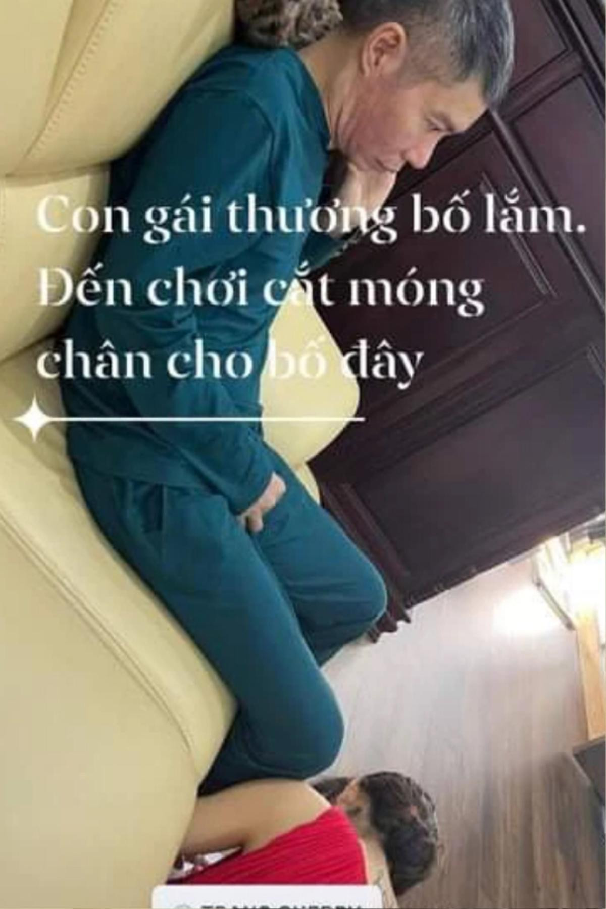 Vợ NSND Công Lý khoe hình ảnh 'con gái' đến chăm sóc bố, danh tính cô nàng khiến khán giả bất ngờ Ảnh 1