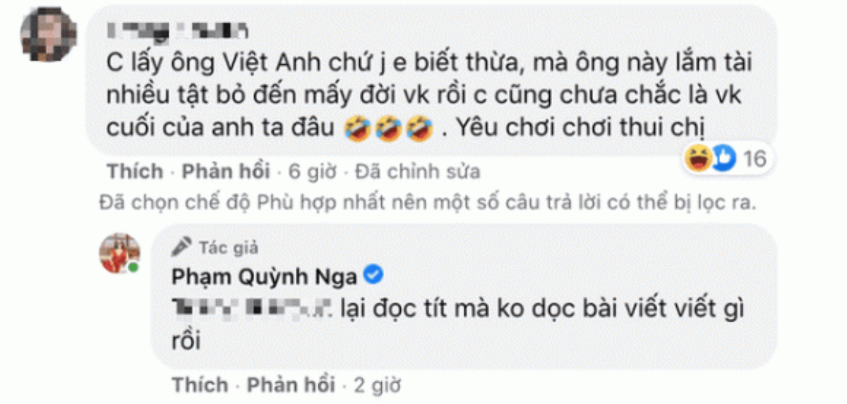 Quỳnh Nga chia sẻ chuyện tái hôn, netizen réo tên Việt Anh vào 'dằn mặt' Ảnh 2