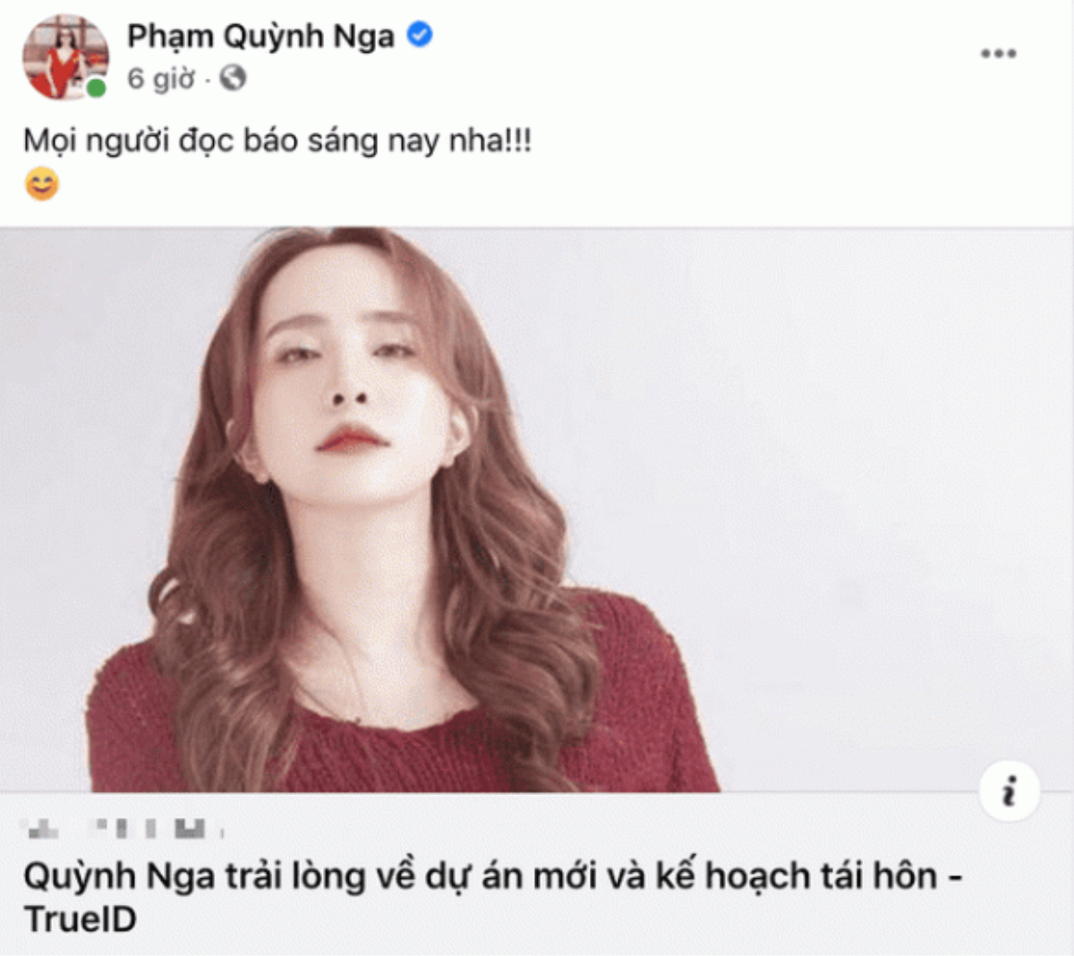 Quỳnh Nga chia sẻ chuyện tái hôn, netizen réo tên Việt Anh vào 'dằn mặt' Ảnh 1