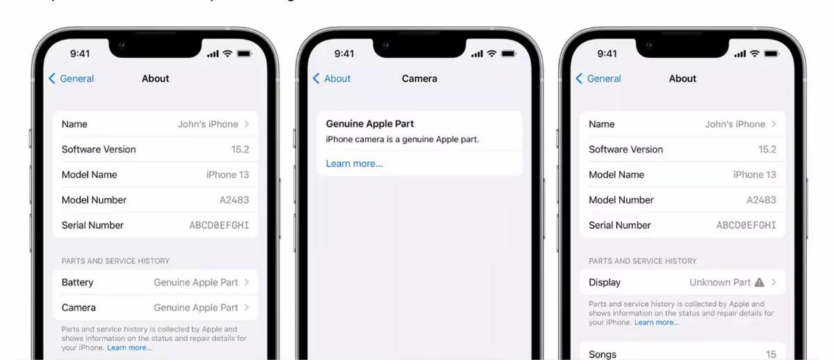 iOS 15.2 cho phép người dùng biết rõ iPhone đã thay thế, sửa chữa những gì Ảnh 2