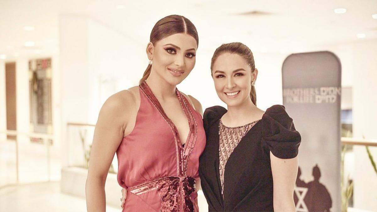 Khó lòng cưỡng lại vẻ cute của Marian Rivera và Hoa hậu Ấn Độ khi chấm thi Miss Universe 2021 Ảnh 4