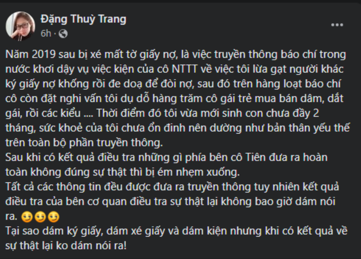 Chị gái Đặng Thu Thảo tung tin nhắn vay nợ của Hoa hậu Thuỳ Tiên cùng kết quả điều tra vụ việc 'lừa đảo' Ảnh 1