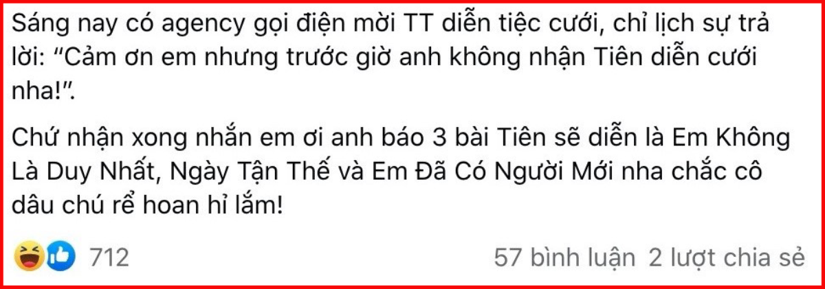 Hóa ra đây chính là lý do Tóc Tiên không bao giờ được quản lý 'phê duyệt' cho đi hát đám cưới Ảnh 1