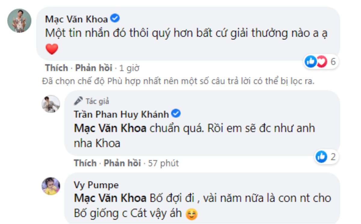 Tin nhắn cảm động của con gái dành cho diễn viên Huy Khánh khi biết tin ba không có giải thưởng Ảnh 5