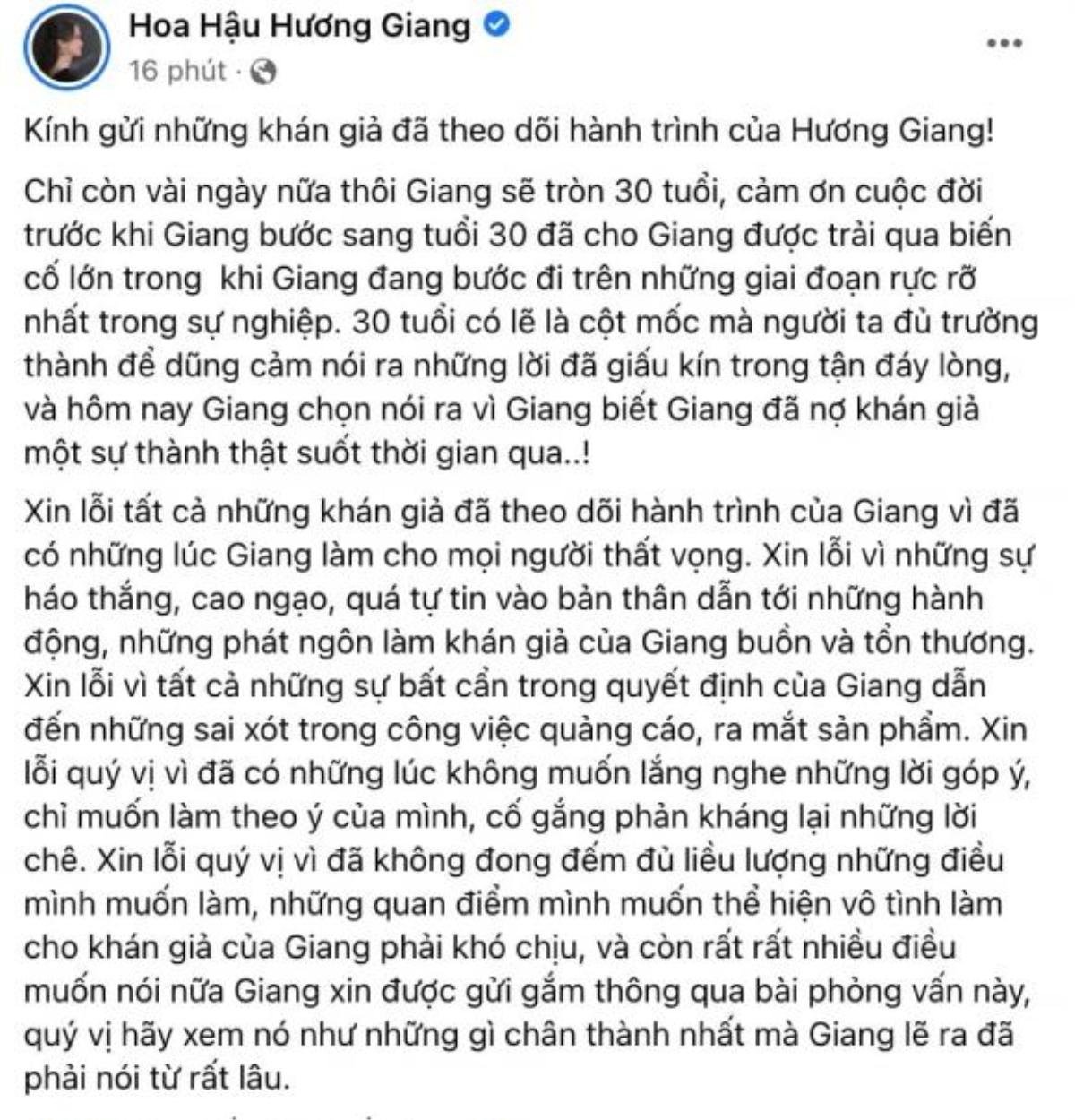 Hương Giang lên tiếng xin lỗi khán giả sau hàng loạt lùm xùm về thái độ ngôi sao, cà khịa anti-fan Ảnh 2