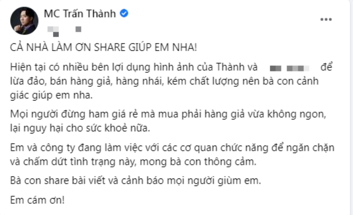 Trấn Thành 'gặp biến' cuối năm, phải nhờ cơ quan chức năng giải quyết Ảnh 1