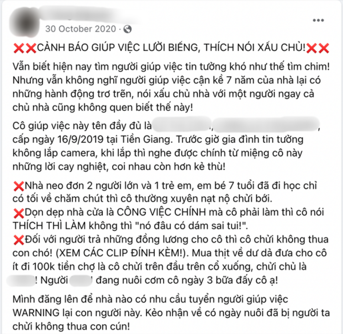 'Mẹ kế' nghi bạo hành bé gái 8 tuổi tử vong: Từng 'bóc phốt' giúp việc lười biếng, lo lắng bé V.A bị đánh Ảnh 2