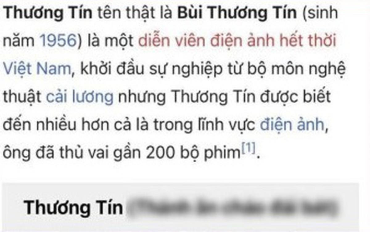 Thương Tín bất ngờ bị sửa thông tin trên Wikipedia bằng lời lẽ nặng nề: 'Một diễn viên hết thời' Ảnh 3