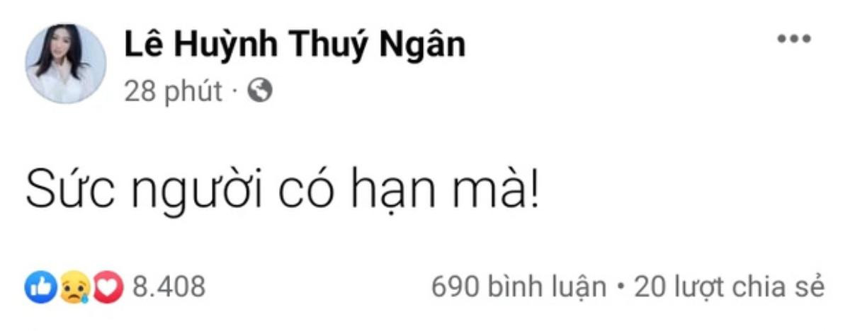 Thuý Ngân gây hoang mang với dòng trạng thái 5 chữ, khiến người hâm mộ vô cùng lo lắng Ảnh 2