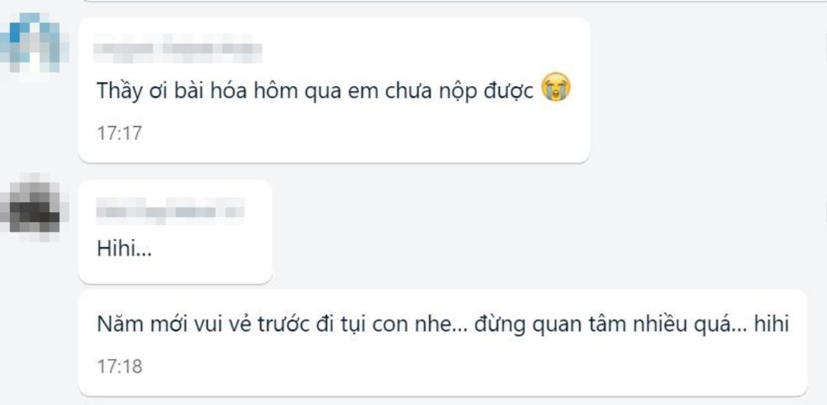 Lo lắng vì chưa kịp nộp bài, nam sinh nhận được tin nhắn của thầy giáo ngày đầu năm mà rưng rưng cảm động Ảnh 1