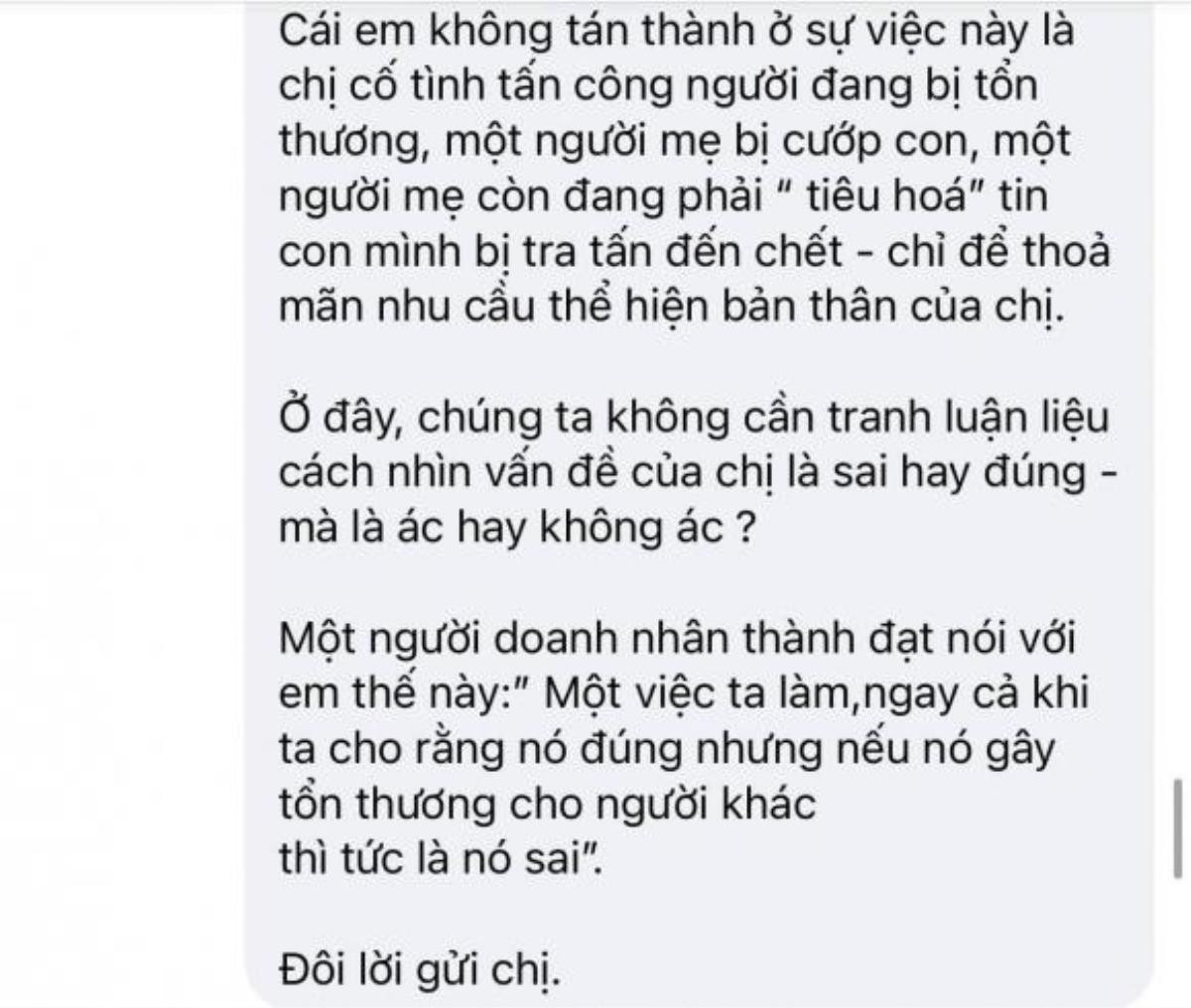 'Cãi tay đôi' với Phương Mai, Hà Anh cũng bẽ bàng xoá status và xin lỗi mẹ ruột bé gái 8 tuổi bị bạo hành Ảnh 6