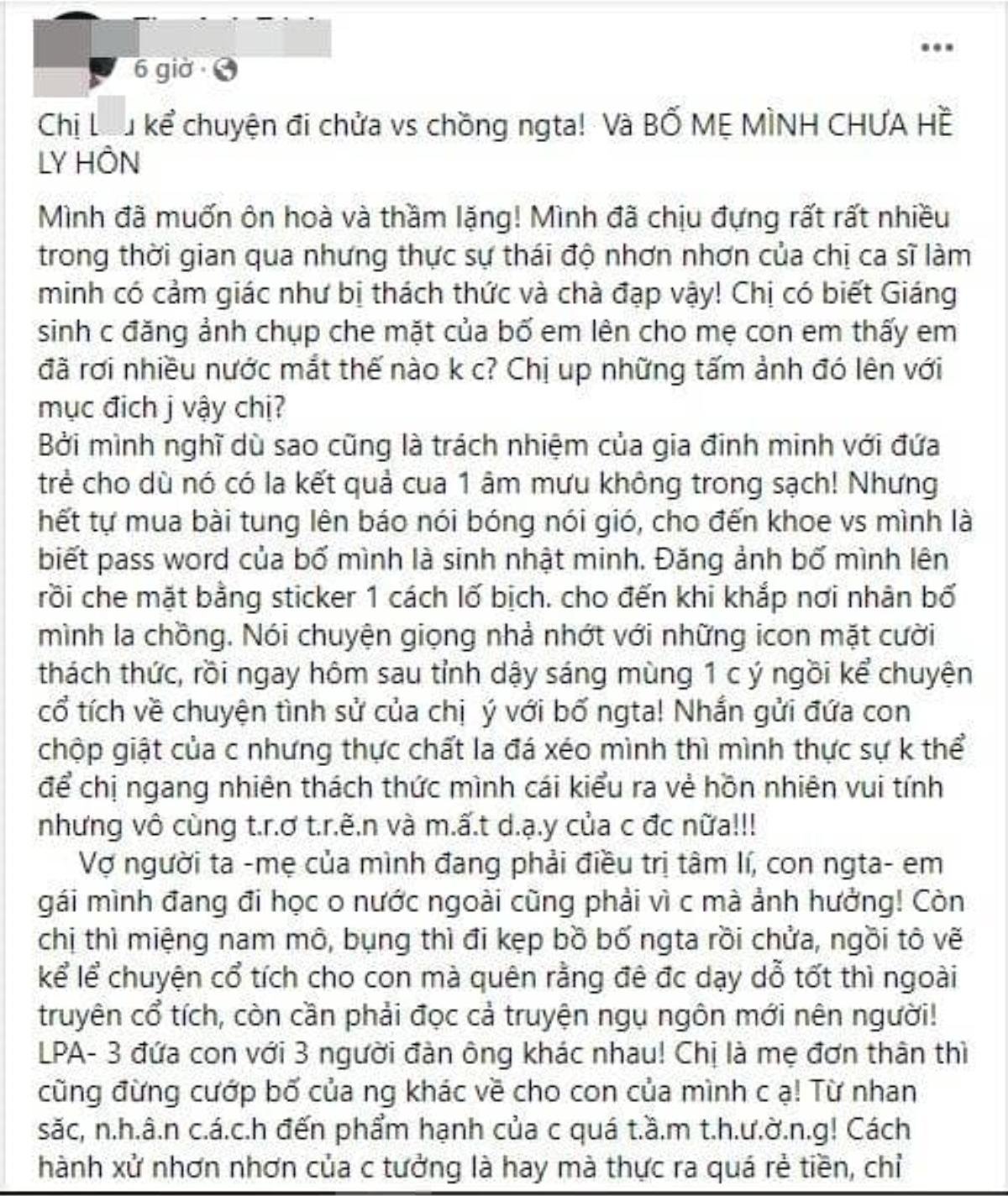 Ca sĩ Lều Phương Anh lên tiếng khi bị tố là 'tiểu tam', có con với chồng người khác Ảnh 1