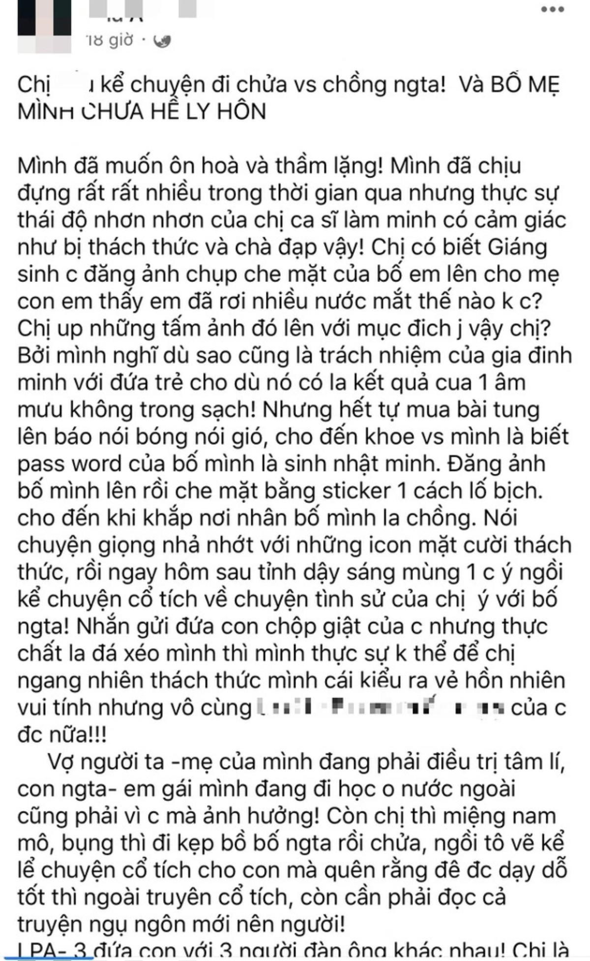 Con gái của nhân tình nói gì khi bị bạn thân của Lều Phương Anh 'bóc phốt' Ảnh 3