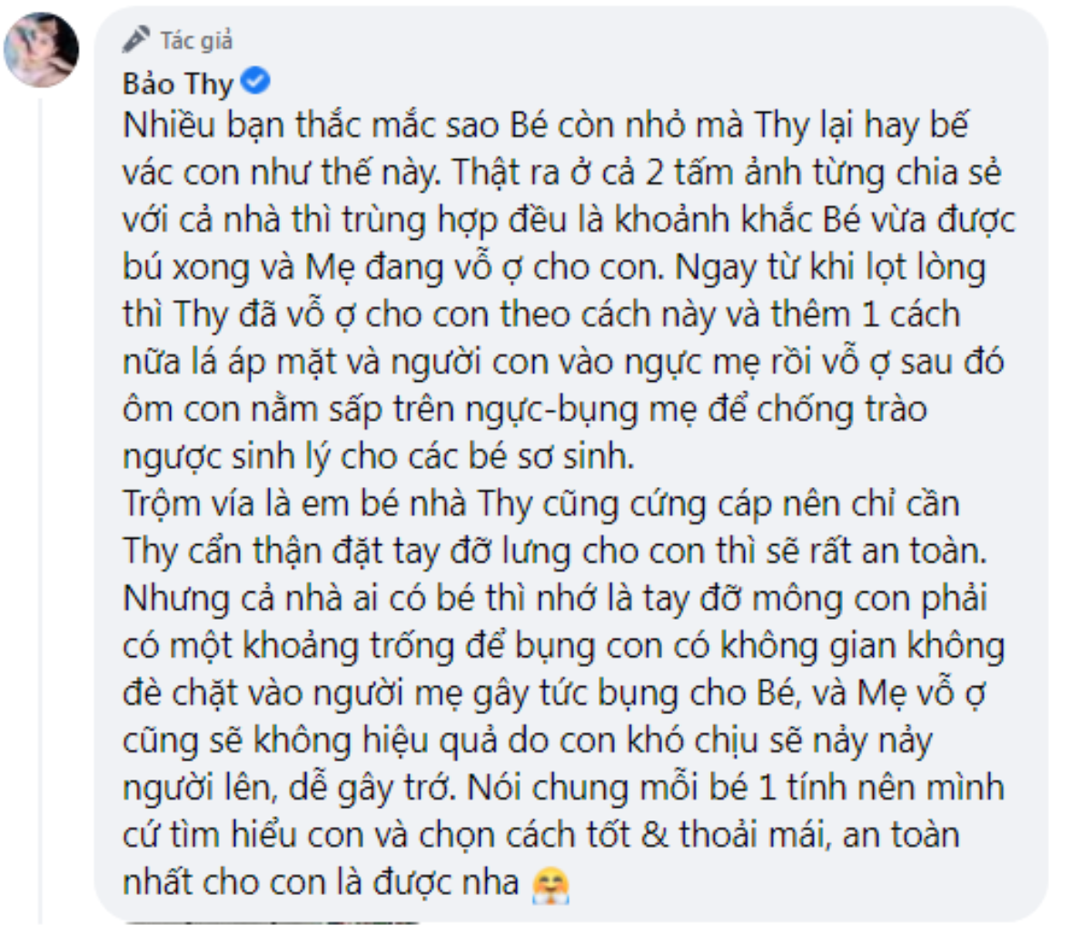 Bảo Thy bế con đi nhà hàng, vừa cho con bú xong bị 'chụp lén', nữ ca sĩ chỉ đích danh người 'chụp lén' Ảnh 3