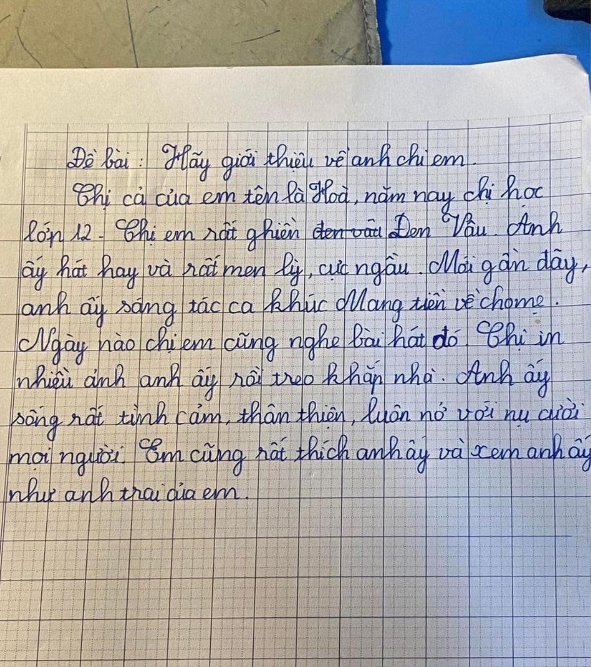 Học sinh tiểu học viết văn tả chị gái, đến giữa bài bỗng 'bẻ lái khét lẹt' khiến dân tình cười lăn Ảnh 1
