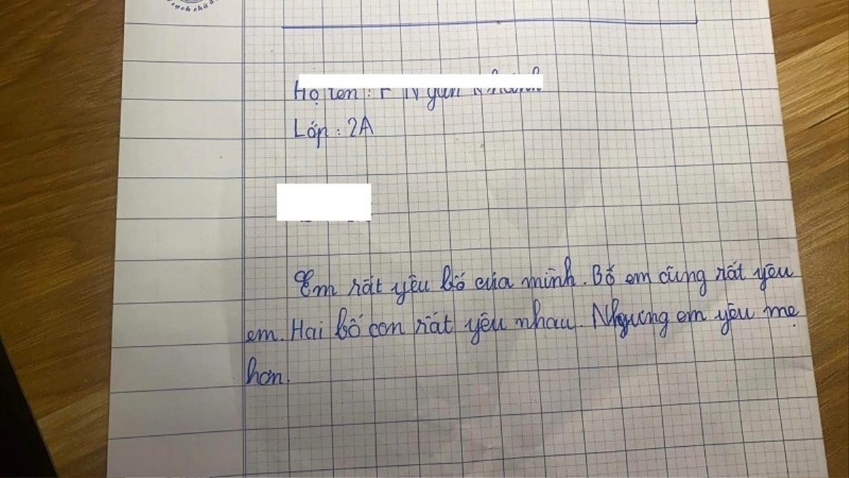 Làm văn tả về bố, bé trai tiểu học có màn 'bẻ lái khét lẹt' khiến dân tình cười ngất Ảnh 1