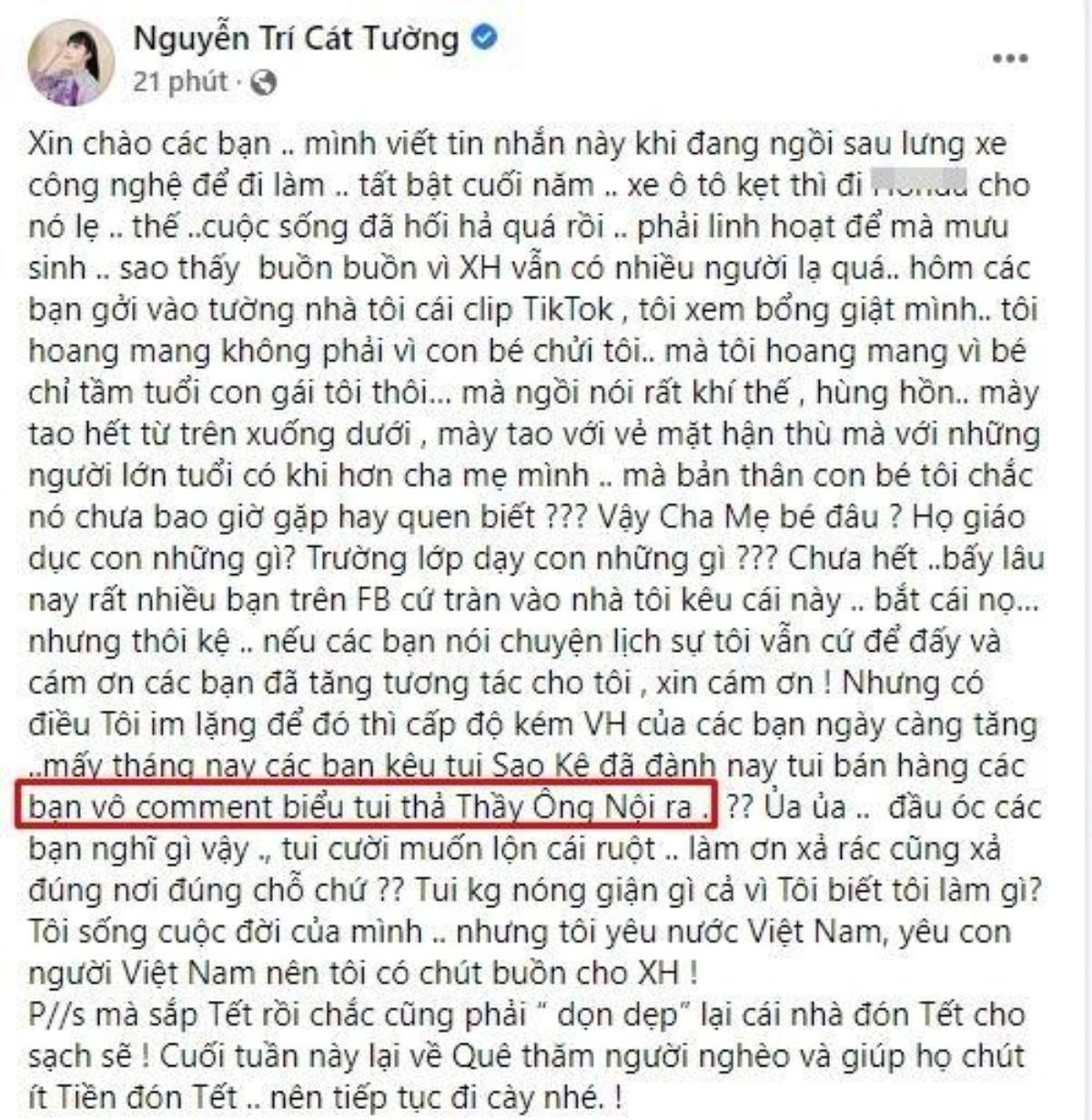 Hết đòi sao kê, netizen yêu cầu MC Cát Tường thả 'Thầy Ông Nội' Ảnh 3