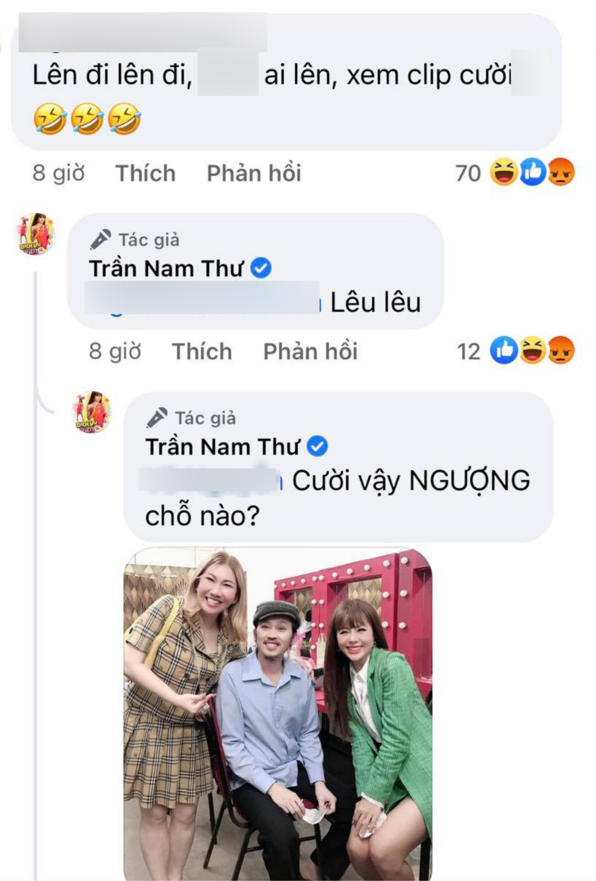 Nam Thư đáp trả khi bị nói 'nịnh' NS Hoài Linh, nói rõ về clip 'lên tặng hoa đi' gây xôn xao trước đó Ảnh 3