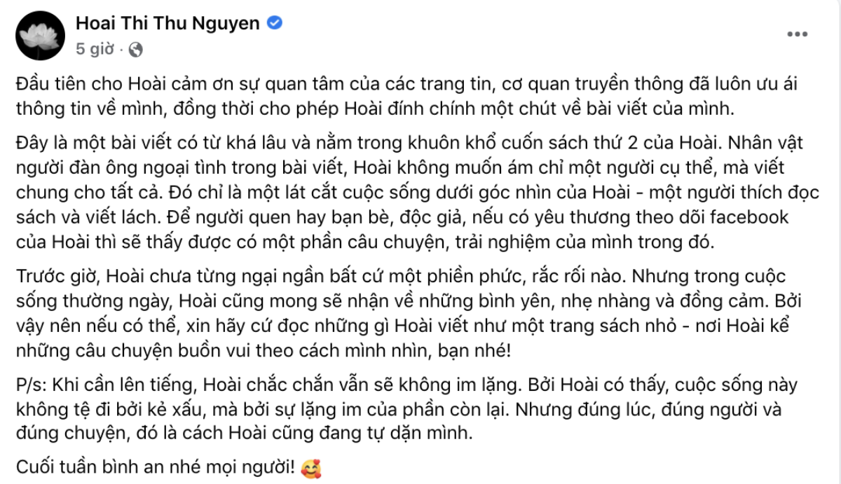 Bị nghi ngờ bóng gió chuyện gia đình Diệp Lâm Anh, Hoa hậu Thu Hoài lên tiếng giải thích Ảnh 3