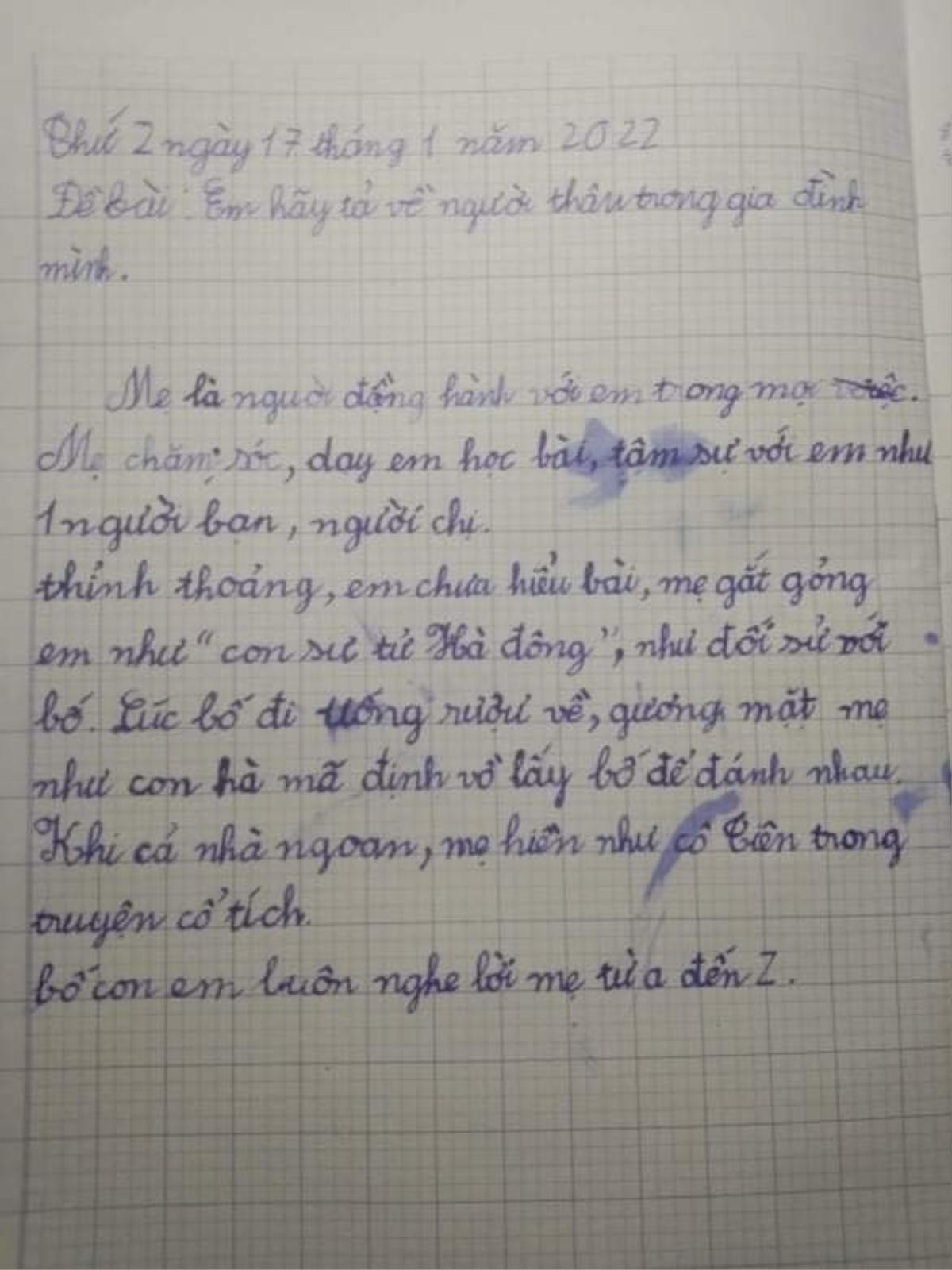 Làm văn tả về mẹ, học trò lớp 2 khiến phụ huynh 'giận tím mặt' với những chi tiết cực đặc biệt Ảnh 1